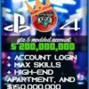 PS4: $200 MILLION GTA 5 modded account with RP rank, all high-end upgraded properties and businesses.